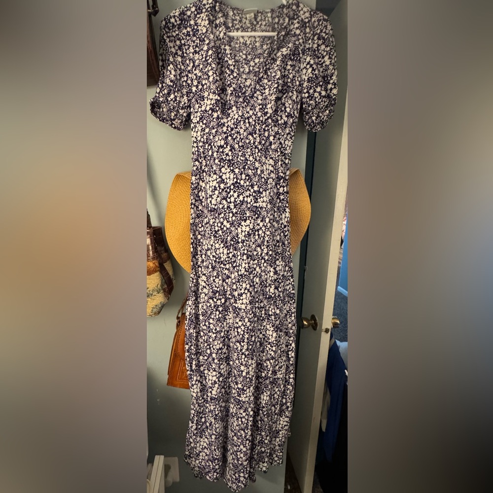 A New Day Navy and White Floral Dress